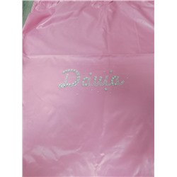 Мешок для обуви  розовый  с именем Даша