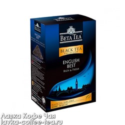 чай Beta English Best, Английский лучший, чёрный с бергамотом , картон 100 г.