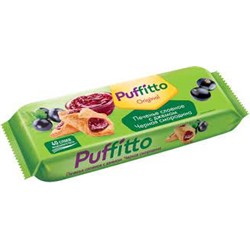 «Puffitto», печенье слоеное c начинкой «Черная смородина», 125 г